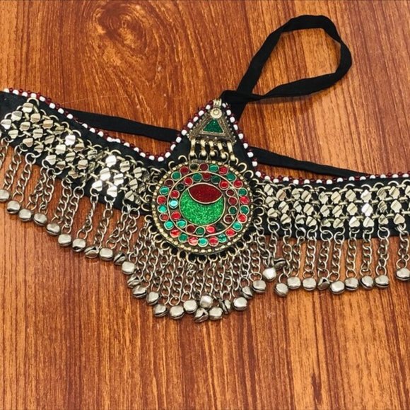 Vintage Headpiece Afghan headpiece, Hair Jewelry, Headpiece Jewelry, Tribal Hand - Picture 2 of 4